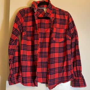 Perfect condition plaid button up shirt